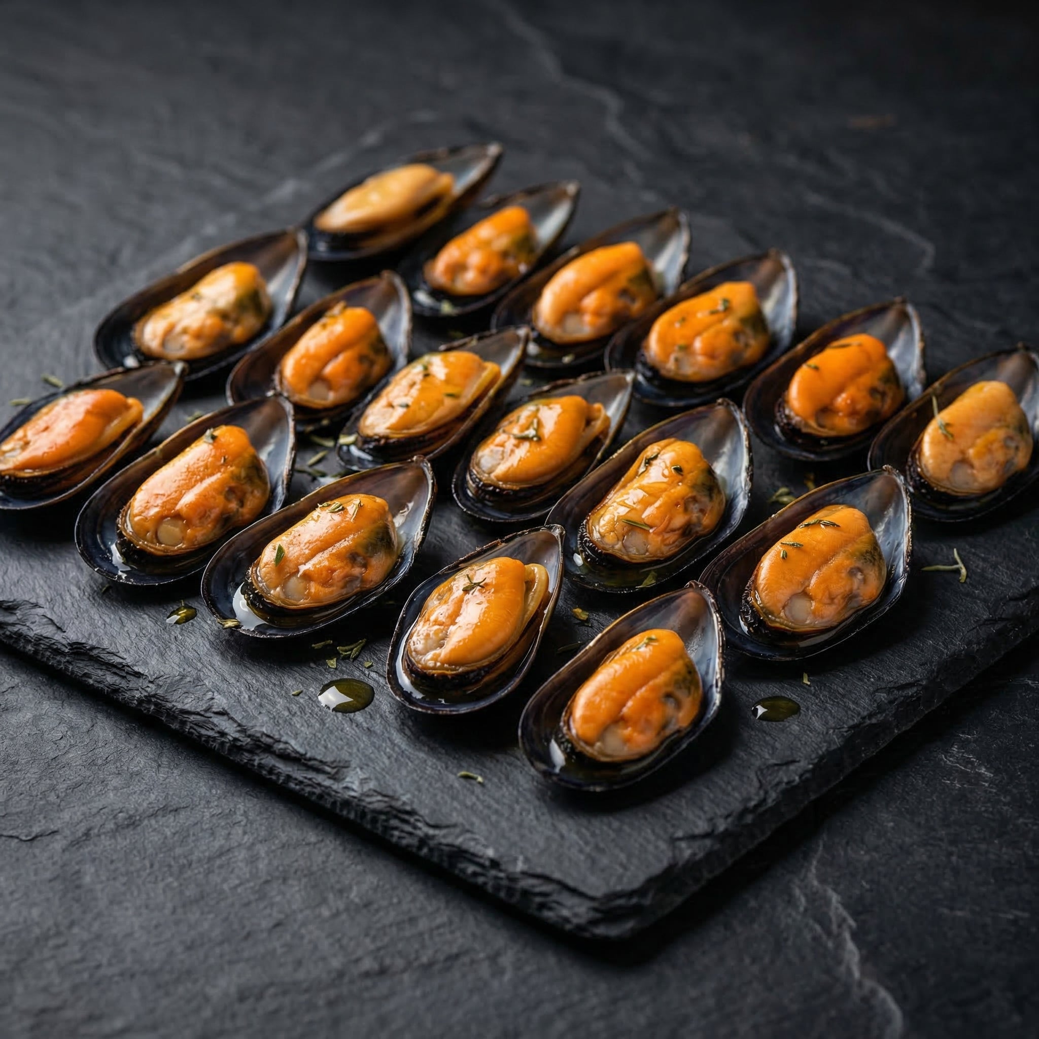 Frozen Blue Mussels in Half Shell – Rope Cultured