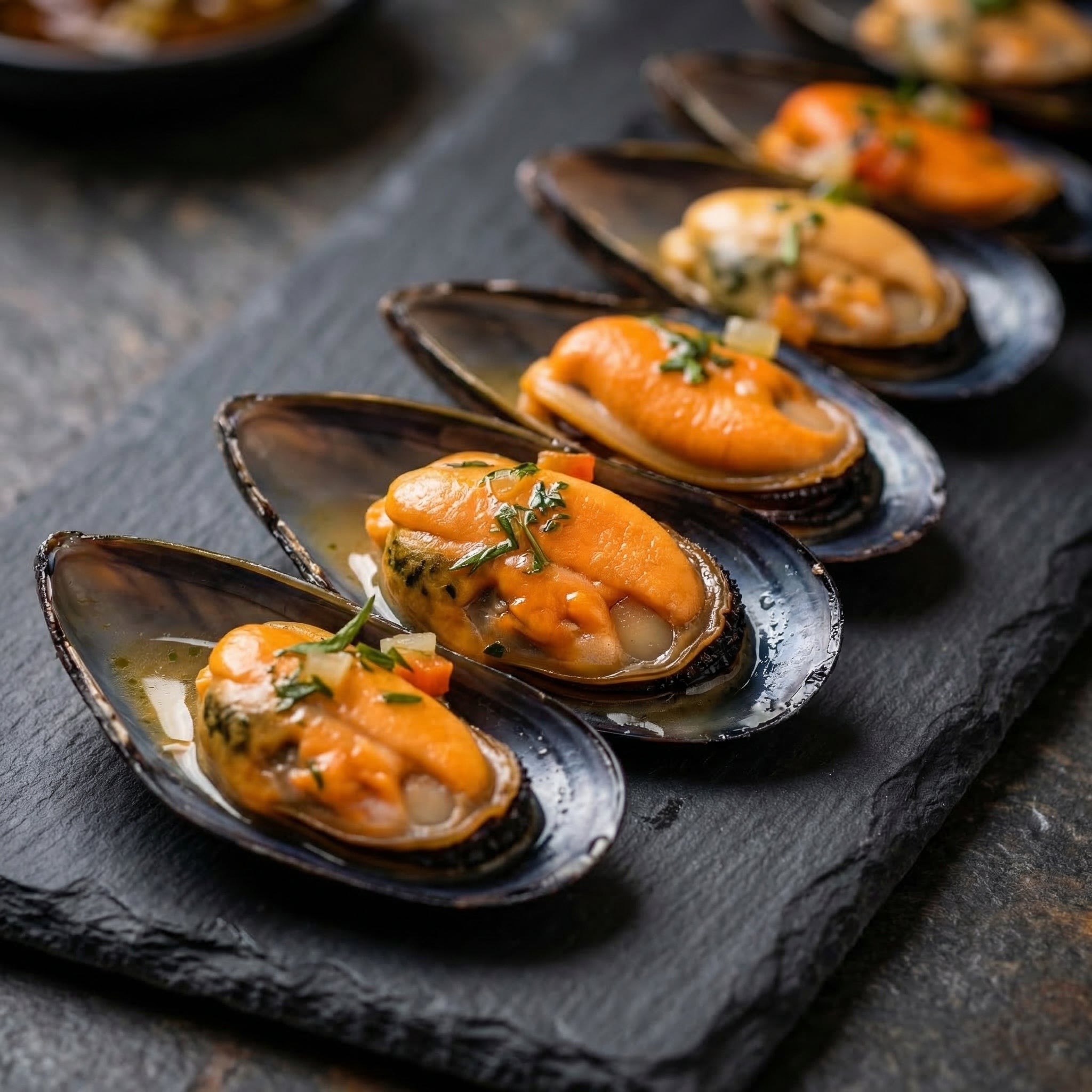 Frozen Blue Mussels in Half Shell – Rope Cultured