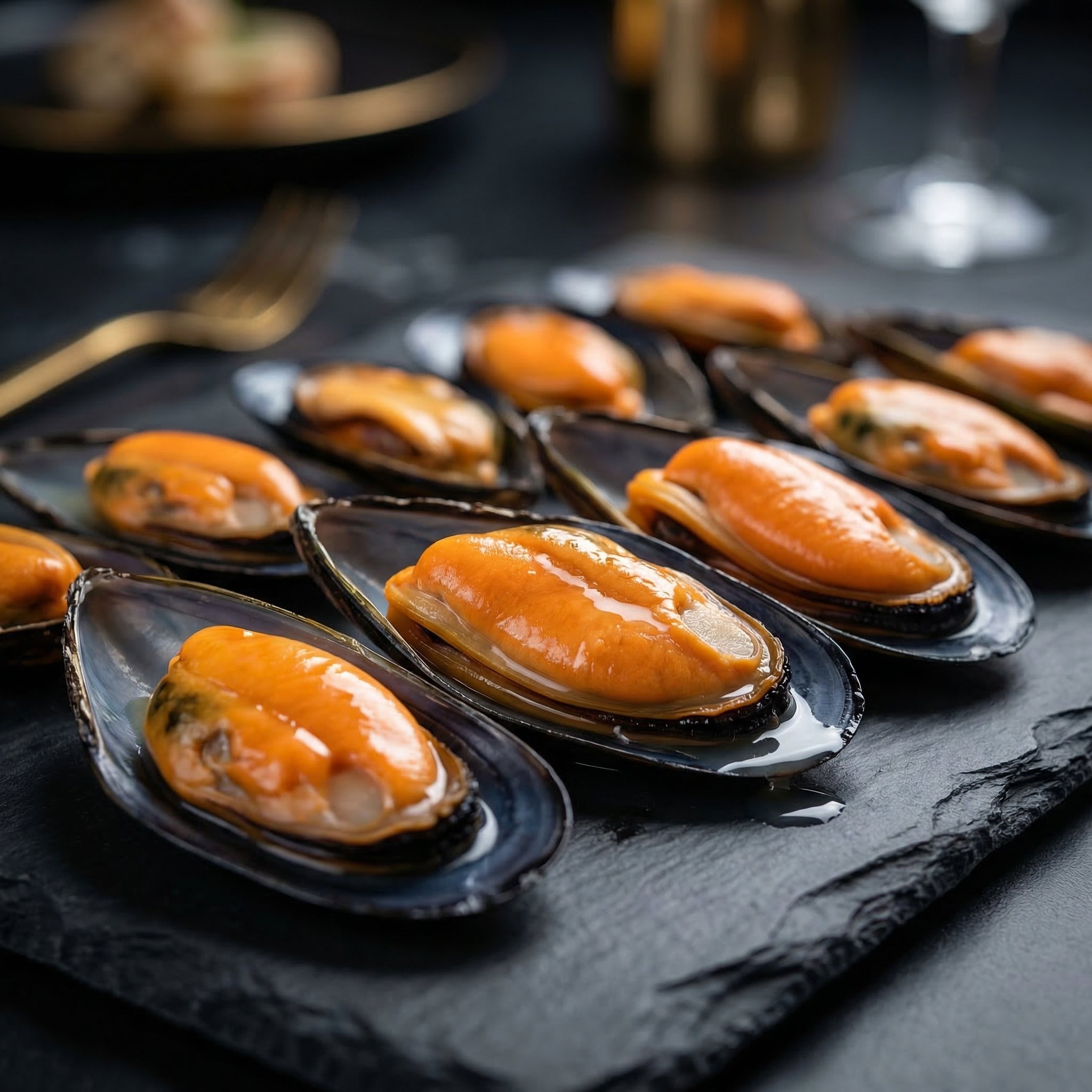 Frozen Blue Mussels in Half Shell – Rope Cultured